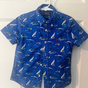 Polo by Ralph Lauren Kids Sailing Print Shirt - Blue